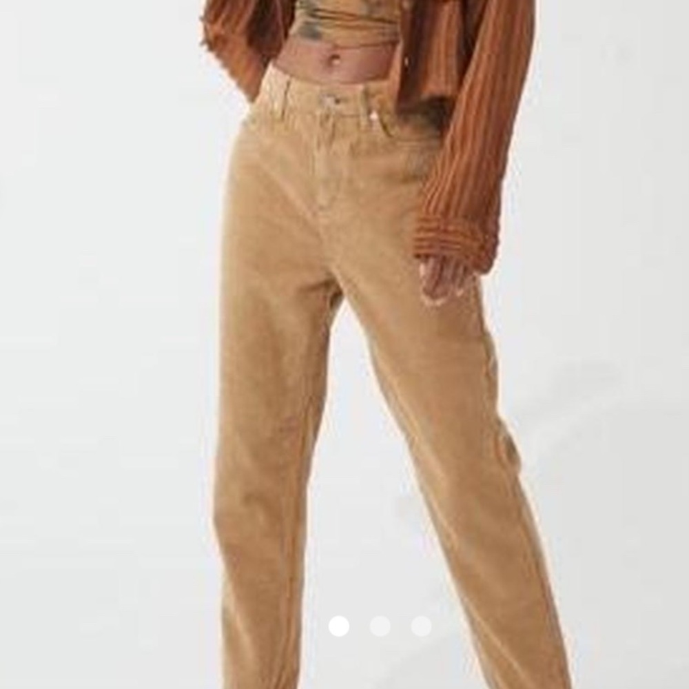 BDG MOM HIGH RISE TAN CORDUROYS - Picture 1 of 6